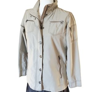 Lightweight Cotton Blend Jacket from Cabelas in Khaki Size Medium